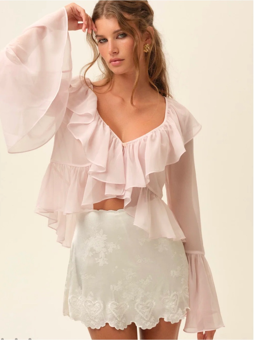 Lila flare top
